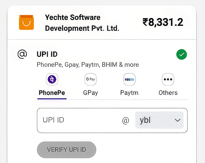 PhonePe intgration with yechte