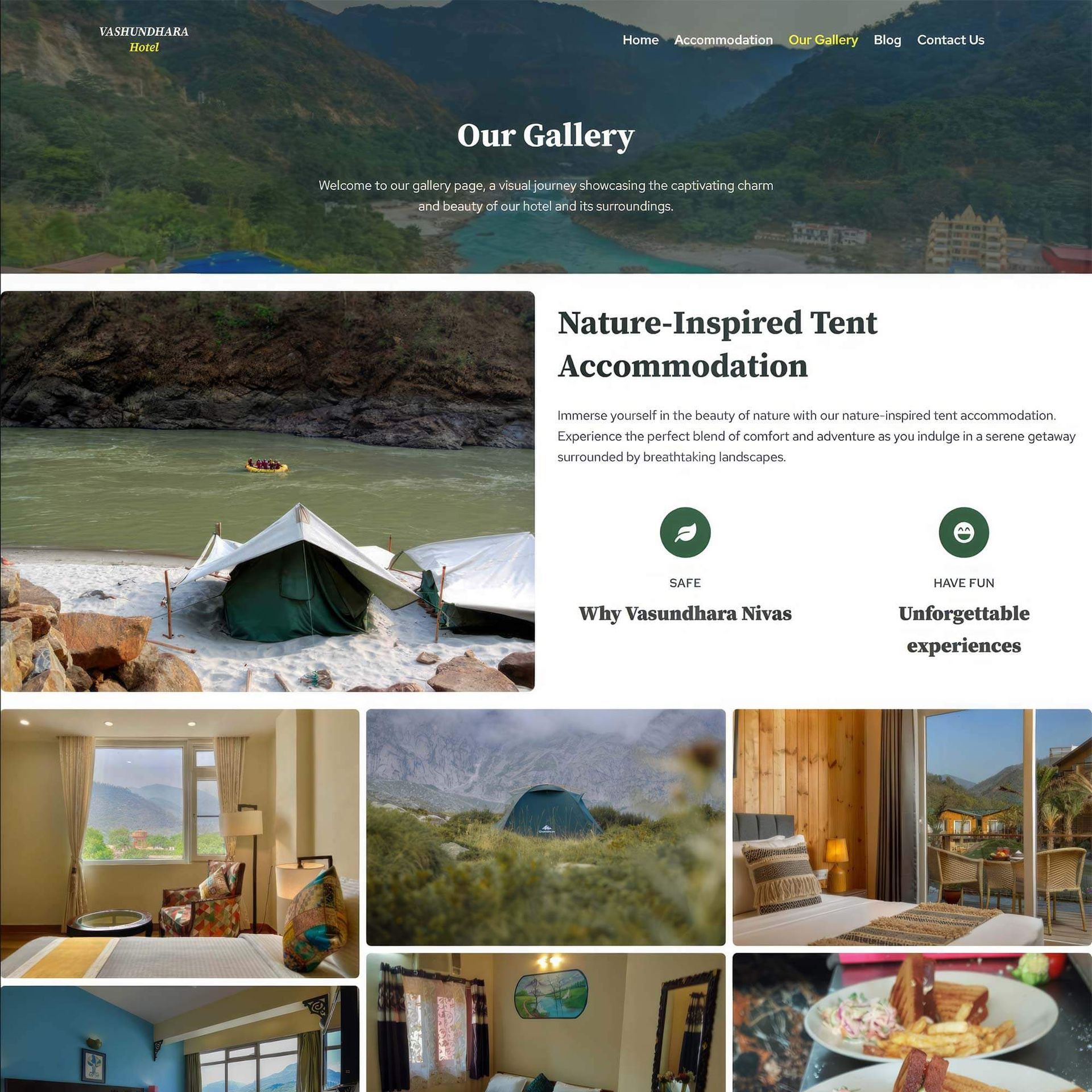 Vasundhara Hotel WordPress website Vasundhara Hotel in Rishikesh 2